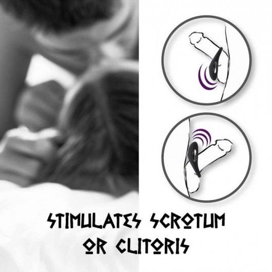 Черное эрекционное виброкольцо Thor Cockring - FeelzToys - в Калуге купить с доставкой