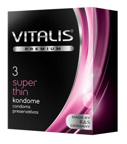 Ультратонкие презервативы VITALIS PREMIUM super thin - 3 шт. - Vitalis - купить с доставкой в Калуге