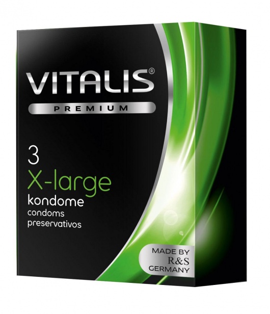 Презервативы увеличенного размера VITALIS PREMIUM x-large - 3 шт. - Vitalis - купить с доставкой в Калуге