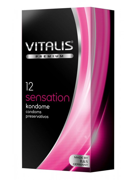 Презервативы VITALIS PREMIUM sensation с пупырышками и кольцами - 12 шт. - Vitalis - купить с доставкой в Калуге