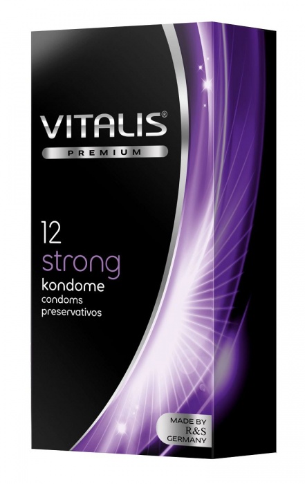 Презервативы с утолщённой стенкой VITALIS PREMIUM strong - 12 шт. - Vitalis - купить с доставкой в Калуге