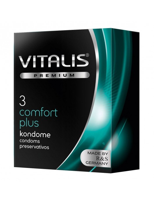Контурные презервативы VITALIS PREMIUM comfort plus - 3 шт. - Vitalis - купить с доставкой в Калуге