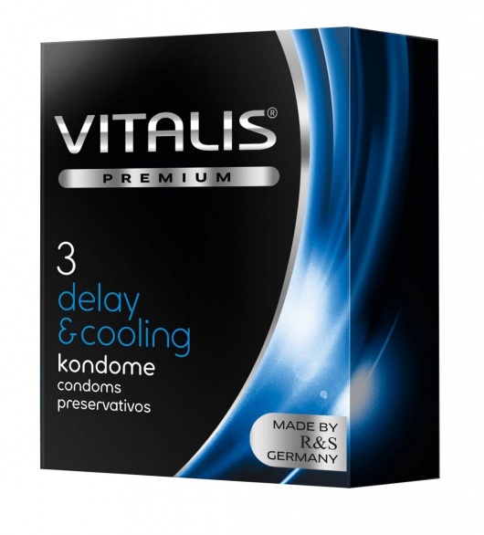 Презервативы VITALIS PREMIUM delay   cooling с охлаждающим эффектом - 3 шт. - Vitalis - купить с доставкой в Калуге