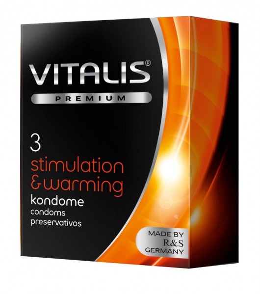 Презервативы VITALIS PREMIUM stimulation   warming с согревающим эффектом - 3 шт. - Vitalis - купить с доставкой в Калуге