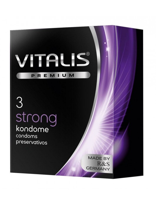 Презервативы с утолщенной стенкой VITALIS PREMIUM strong - 3 шт. - Vitalis - купить с доставкой в Калуге