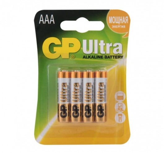 Батарейки алкалиновые GP Ultra Alkaline 24А AАA/LR03 - 4 шт. - Элементы питания - купить с доставкой в Калуге