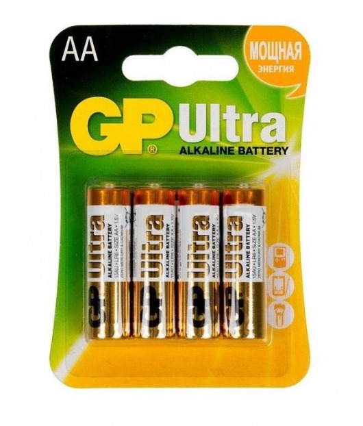 Батарейки алкалиновые GP Ultra Alkaline AA/LR6 - 4 шт. - Элементы питания - купить с доставкой в Калуге