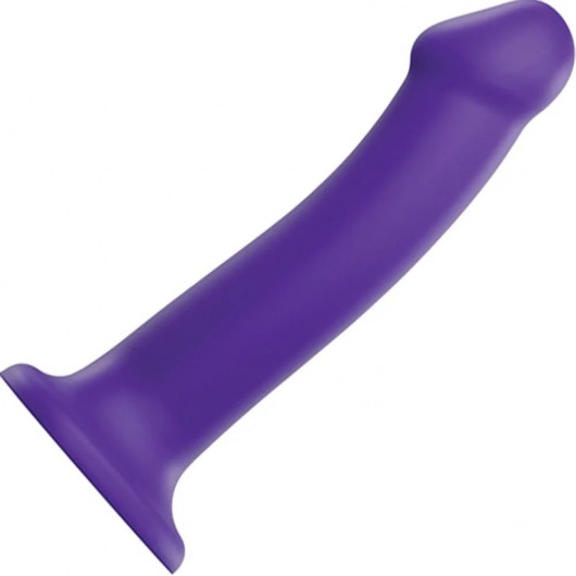 Фиолетовый фаллоимитатор-насадка Strap-On-Me Dildo Dual Density size L - 19 см. - Strap-on-me - купить с доставкой в Калуге