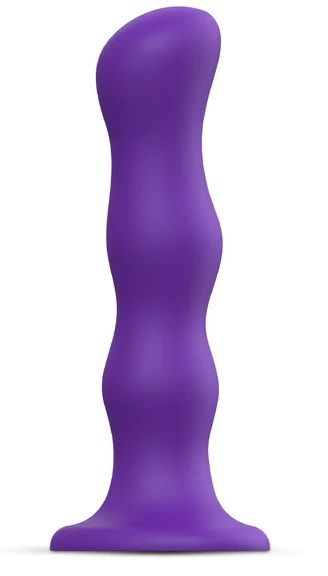 Фиолетовая насадка Strap-On-Me Dildo Geisha Balls size M - Strap-on-me - купить с доставкой в Калуге