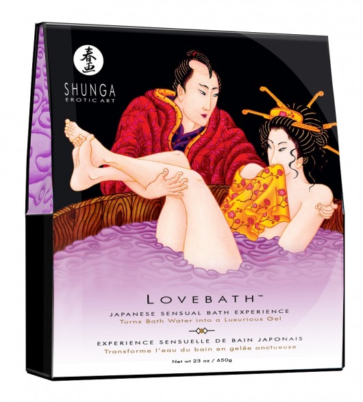 Соль для ванны Lovebath Sensual lotus, превращающая воду в гель - 650 гр. - Shunga - купить с доставкой в Калуге