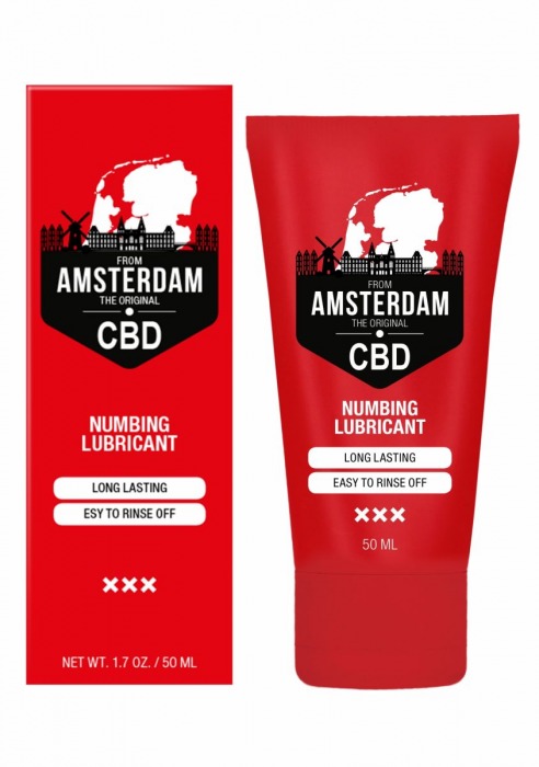 Пролонгирующий лубрикант Numbing CBD from Amsterdam - 50 мл. - Shots Media BV - купить с доставкой в Калуге