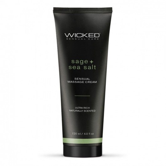 Массажный легкий крем WICKED Sage plus Sea Salt - 120 мл. - Wicked - купить с доставкой в Калуге