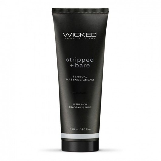 Массажный легкий крем WICKED Stripped plus Bare - 120 мл. - Wicked - купить с доставкой в Калуге