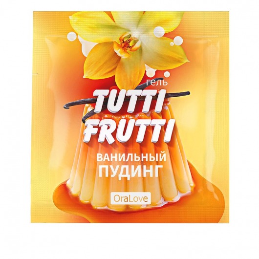 Пробник гель-смазки Tutti-frutti со вкусом ванильного пудинга - 4 гр. - Биоритм - купить с доставкой в Калуге