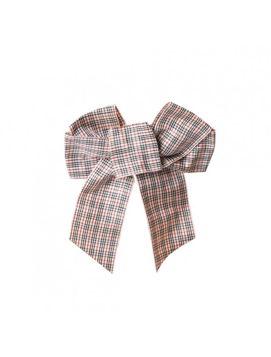 Бежевый клетчатый бант на 2 крючка для сокрытия застёжки бюстгальтера - Julimex купить с доставкой