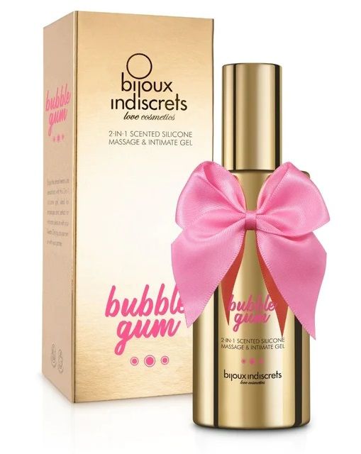 Гель с ароматом жвачки Bubblegum 2-in-1 Scented Silicone Massage And Intimate Gel - 100 мл. - Bijoux Indiscrets - купить с доставкой в Калуге