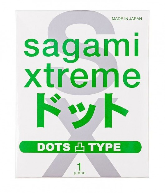 Презерватив Sagami Xtreme Type-E с точками - 1 шт. - Sagami - купить с доставкой в Калуге