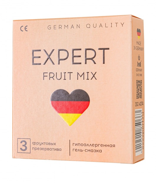 Ароматизированные презервативы EXPERT Fruit Mix - 3 шт. - Expert - купить с доставкой в Калуге