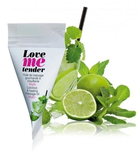 Съедобное согревающее массажное масло Love Me Tender Mojito с ароматом мохито - 10 мл. - Love to Love - купить с доставкой в Калуге