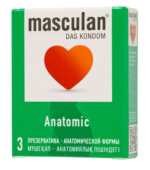 Презервативы анатомической формы Masculan Anatomic - 3 шт. - Masculan - купить с доставкой в Калуге