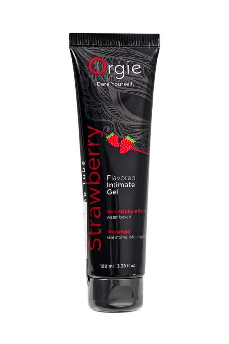 Интимный гель на водной основе Lube Tube Strawberry с клубничным вкусом - 100 мл. - ORGIE - купить с доставкой в Калуге