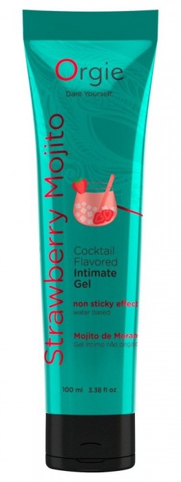 Съедобный интимный гель Orgie Lube Tube Cocktail Strawberry Mojito - 100 мл. - ORGIE - купить с доставкой в Калуге