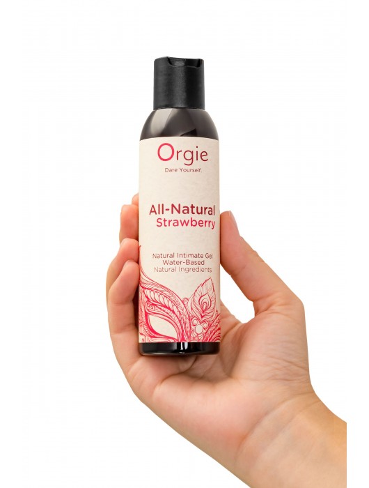 Интимный гель на водной основе All-Natural Strawberry с ароматом клубники - 150 мл. - ORGIE - купить с доставкой в Калуге
