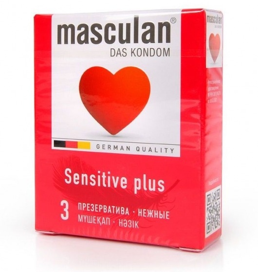 Презервативы Masculan Sensitive plus - 3 шт. - Masculan - купить с доставкой в Калуге