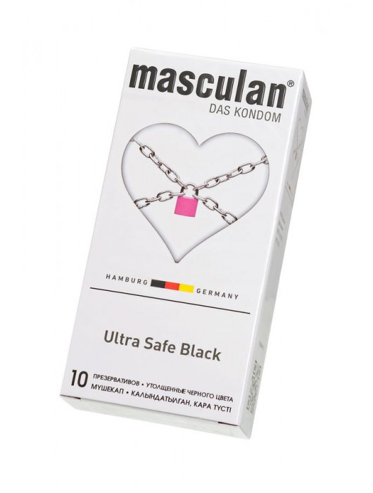 Ультрапрочные презервативы Masculan Ultra Safe Black - 10 шт. - Masculan - купить с доставкой в Калуге