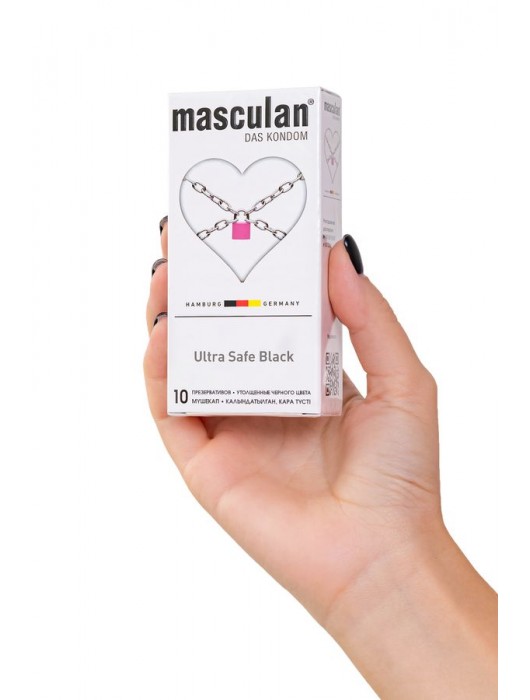 Ультрапрочные презервативы Masculan Ultra Safe Black - 10 шт. - Masculan - купить с доставкой в Калуге