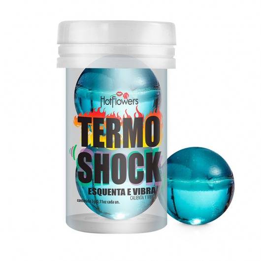 Интимный гель Termo Shock Hot Ball с разогревающе-покалывающим эффектом (2 шарика по 3 гр.) - HotFlowers - купить с доставкой в Калуге