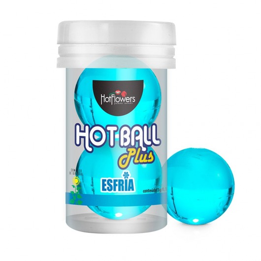 Лубрикант на масляной основе Hot Ball Plus с охлаждающим эффектом (2 шарика по 3 гр.) - HotFlowers - купить с доставкой в Калуге