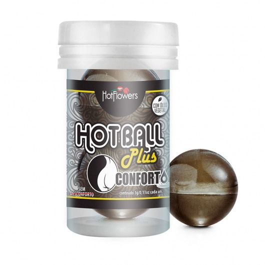 Анальный лубрикант на масляной основе Hot Ball Plus Conforto (2 шарика по 3 гр.) - HotFlowers - купить с доставкой в Калуге