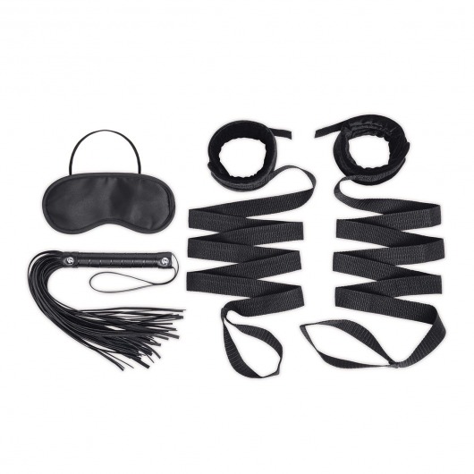 Эротический набор 4PC Bondage Bed Strap   Flogger Kit - Lux Fetish - купить с доставкой в Калуге