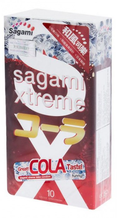 Ароматизированные презервативы Sagami Xtreme COLA - 10 шт. - Sagami - купить с доставкой в Калуге