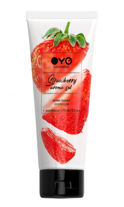 Лубрикант на водной основе OYO Aroma Gel Strawberry с ароматом клубники - 75 мл. - OYO - купить с доставкой в Калуге