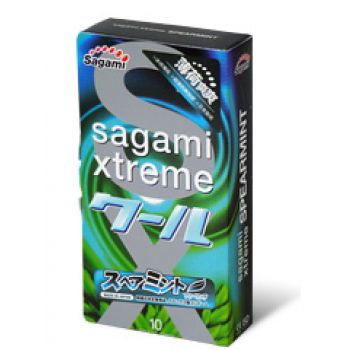 Презервативы Sagami Xtreme Mint с ароматом мяты - 10 шт. - Sagami - купить с доставкой в Калуге