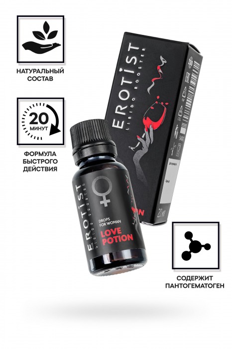 Возбуждающие капли для женщин Erotist Love Potion - 20 мл. - Erotist Libido Booster - купить с доставкой в Калуге