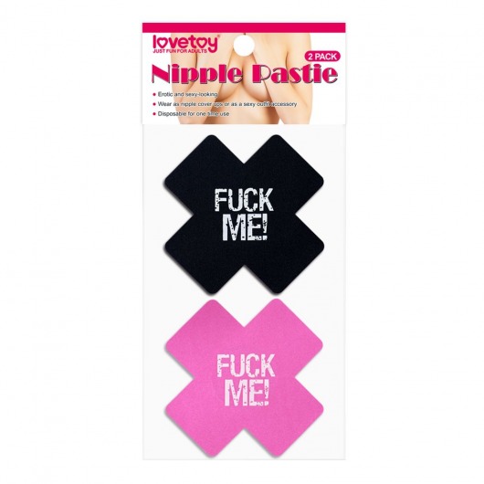 Набор из 2 пар пэстисов Cross Pattern Nipple Pasties - Lovetoy - купить с доставкой в Калуге