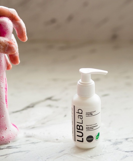 Очищающий эко-гель для секс-игрушек с ароматом бергамота и мяты - 100 мл. - LUBLab - купить с доставкой в Калуге