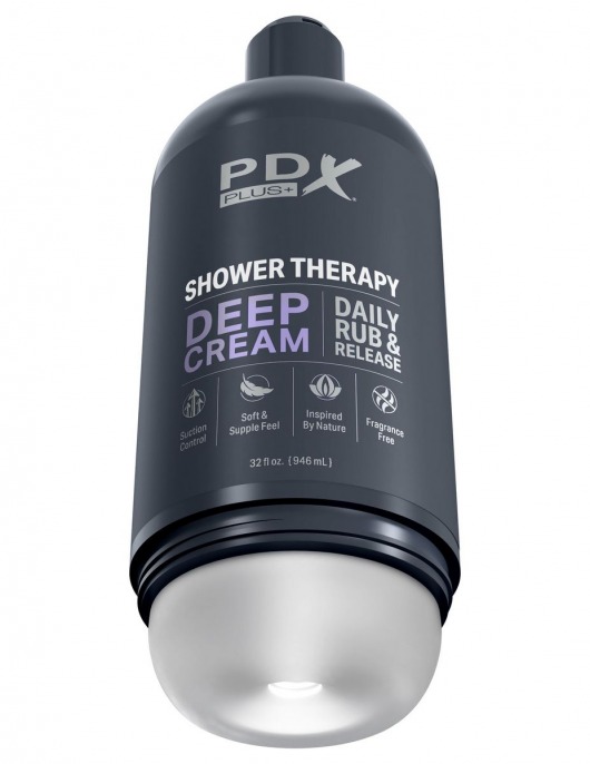 Мастурбатор в бутылке Shower Therapy Deep Cream - Pipedream - в Калуге купить с доставкой