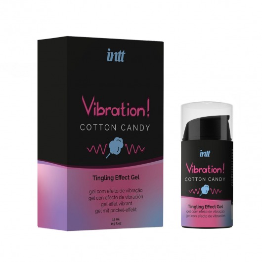 Жидкий вибратор Vibration Cotton Candy с ароматом сахарной ваты - 15 мл. - INTT - купить с доставкой в Калуге