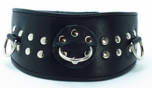 Кожаный ошейник для эротических игр - БДСМ Арсенал - купить с доставкой в Калуге