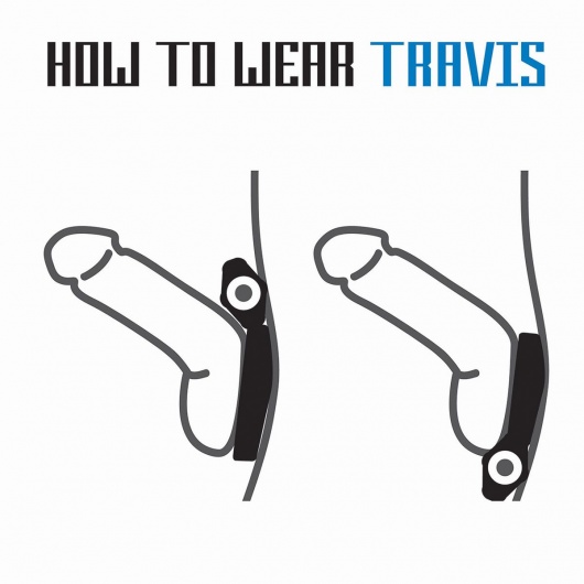 Черное эрекционное виброкольцо Rooster Travis - Velv or - в Калуге купить с доставкой