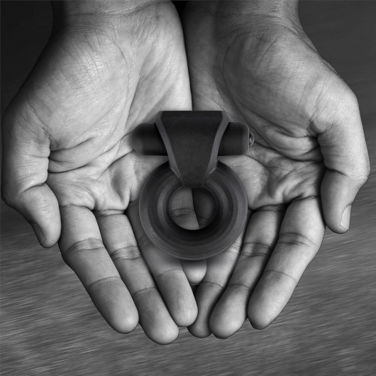 Черное эрекционное виброкольцо Rooster Travis - Velv or - в Калуге купить с доставкой