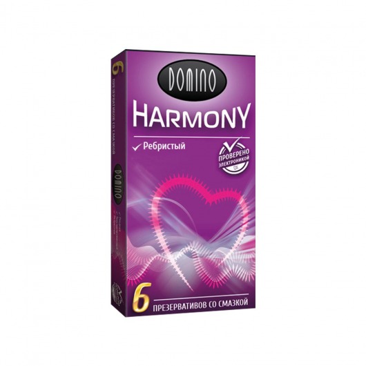 Презервативы с рёбрышками Domino Harmony - 6 шт. - Domino - купить с доставкой в Калуге