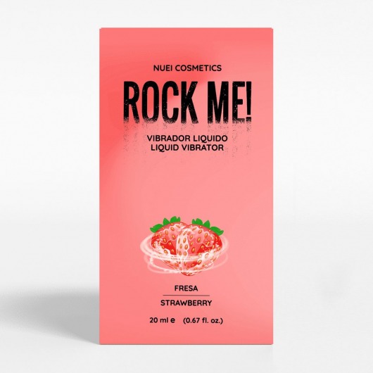 Жидкий вибратор Nuei Rock Me! с ароматом клубники - 20 мл. - Nuei cosmetics - купить с доставкой в Калуге