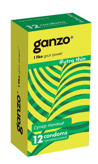 Ультратонкие презервативы Ganzo Ultra thin - 12 шт. - Ganzo - купить с доставкой в Калуге