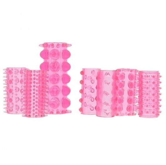 Набор из 7 розовых насадок на пенис ONE-A-DAY PENIS SLEEVES PINK - Seven Creations - в Калуге купить с доставкой