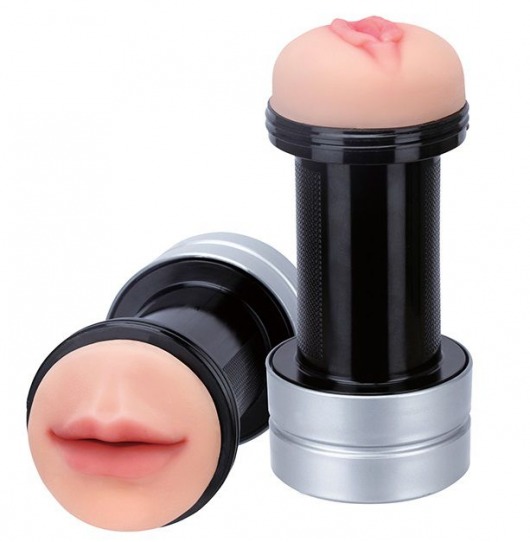 Двусторонний мастурбатор REALSTUFF 2 IN 1 HUMMER MOUTH   VAGINA - ротик и вагина - Dream Toys - в Калуге купить с доставкой